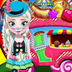 Help Baby Elsa Sell Delicious Candy in This Fun Online Game